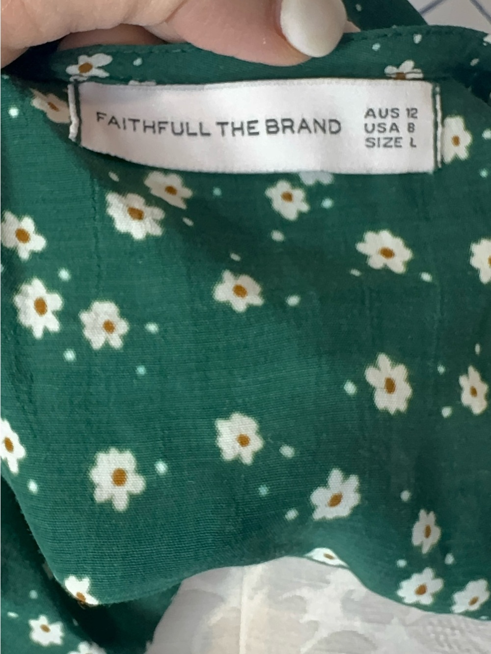 NWOT Faithful the Brand Wrap Mira Mini Floral Dress Green Size 8 - Picture 9 of 14